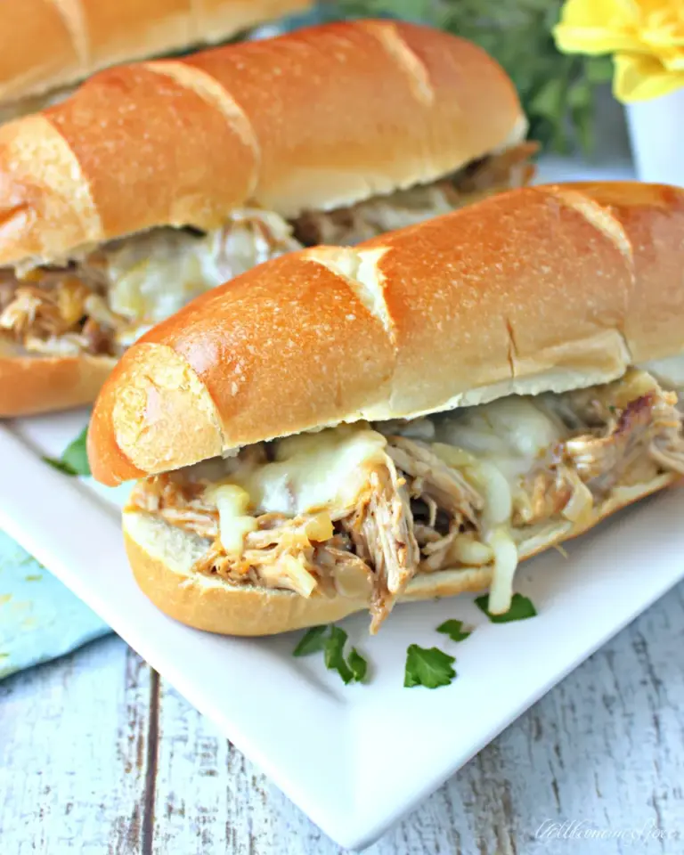 Homemade Pulled Chicken Suiza Sammies recipe photo