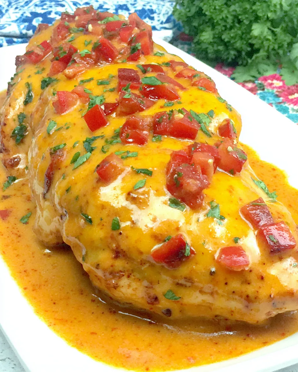 Easy Queso Smothered Chicken recipe photo
