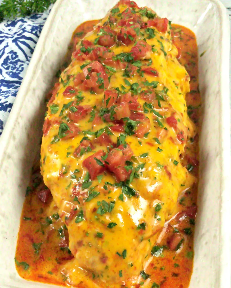 Delicious Queso Smothered Chicken dish photo
