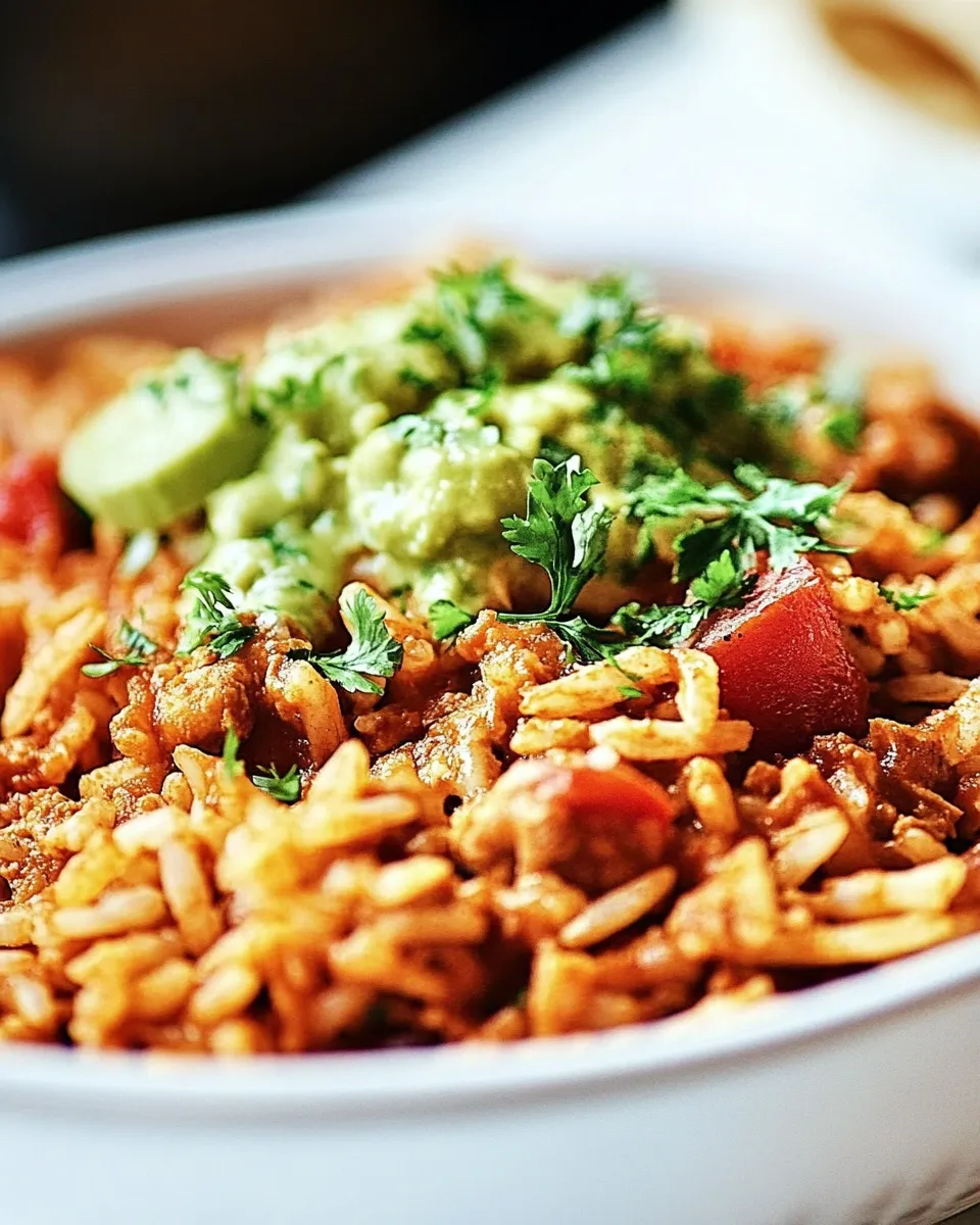 delicious Quick One-Skillet Taco Turkey and Rice recipe image