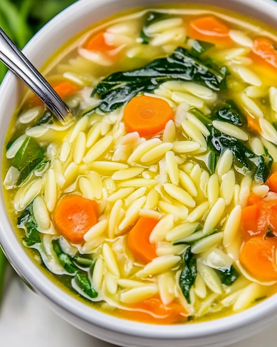 Delicious Quick Orzo Soup dish photo