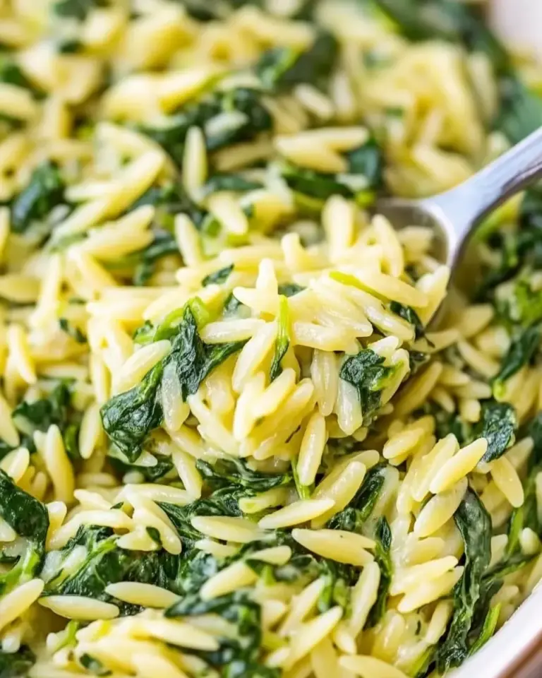 homemade Quick & Easy Creamy Spinach Orzo photo