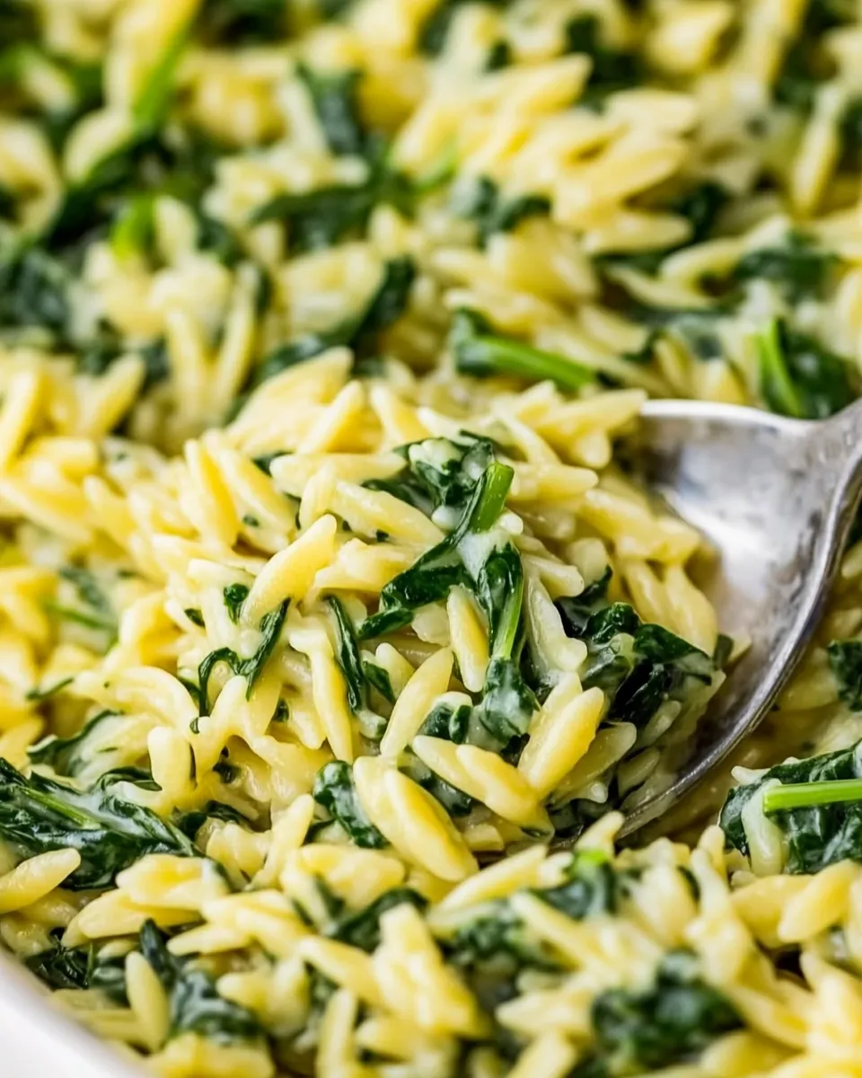 easy Quick & Easy Creamy Spinach Orzo picture