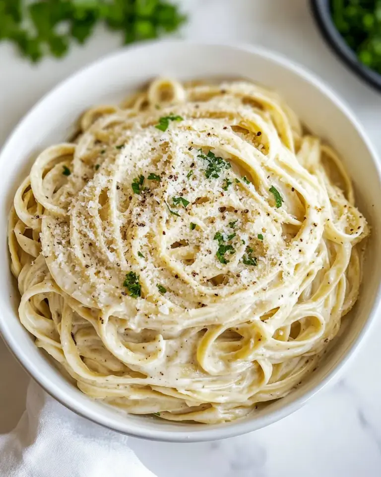 homemade Quick and Easy Fettuccine Alfredo for One photo