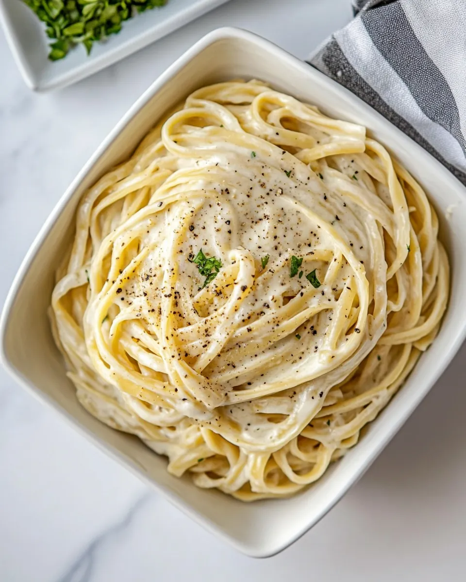 classic Quick and Easy Fettuccine Alfredo for One image