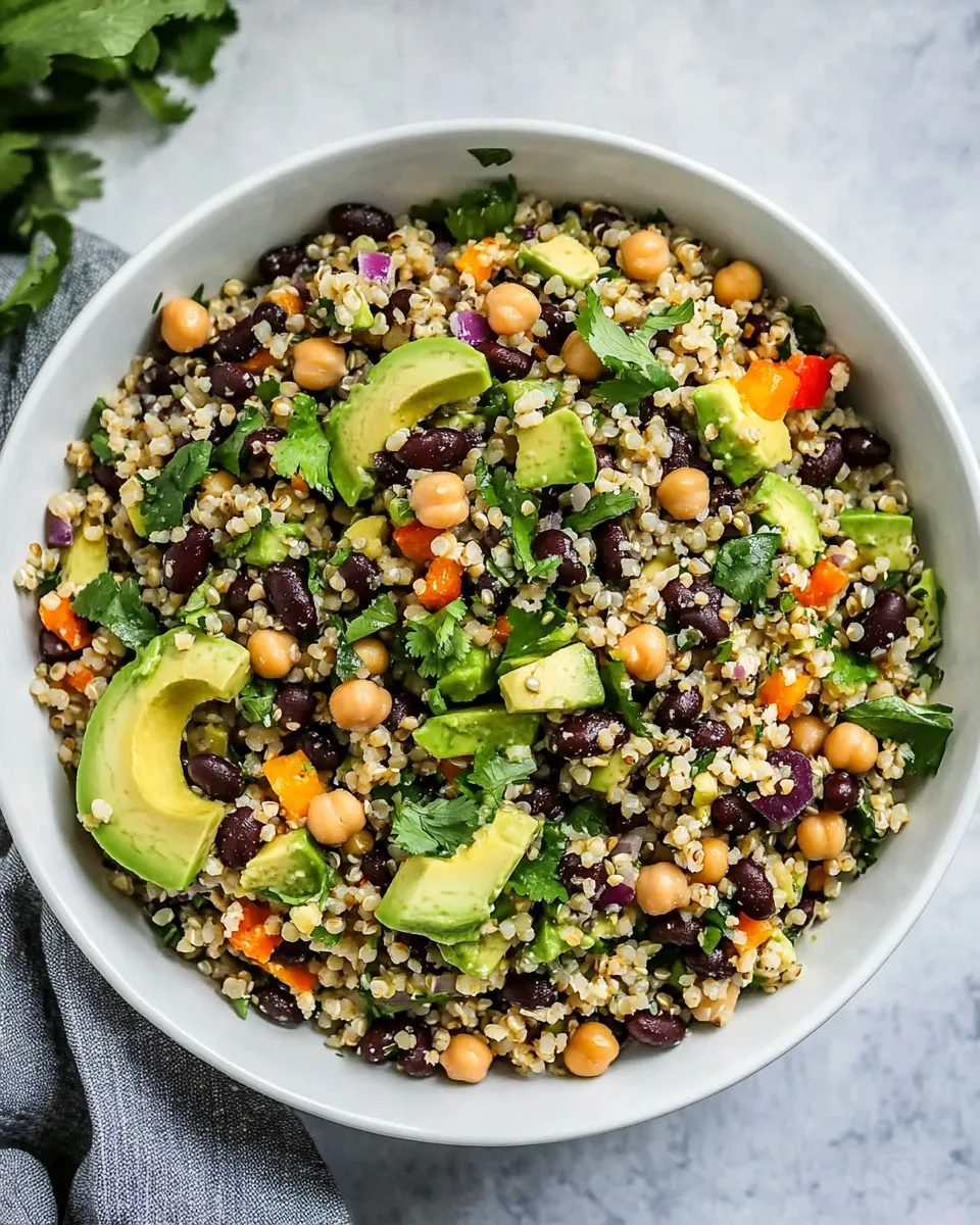 classic Quinoa, Chickpea, And Avocado Salad With Black Beans image