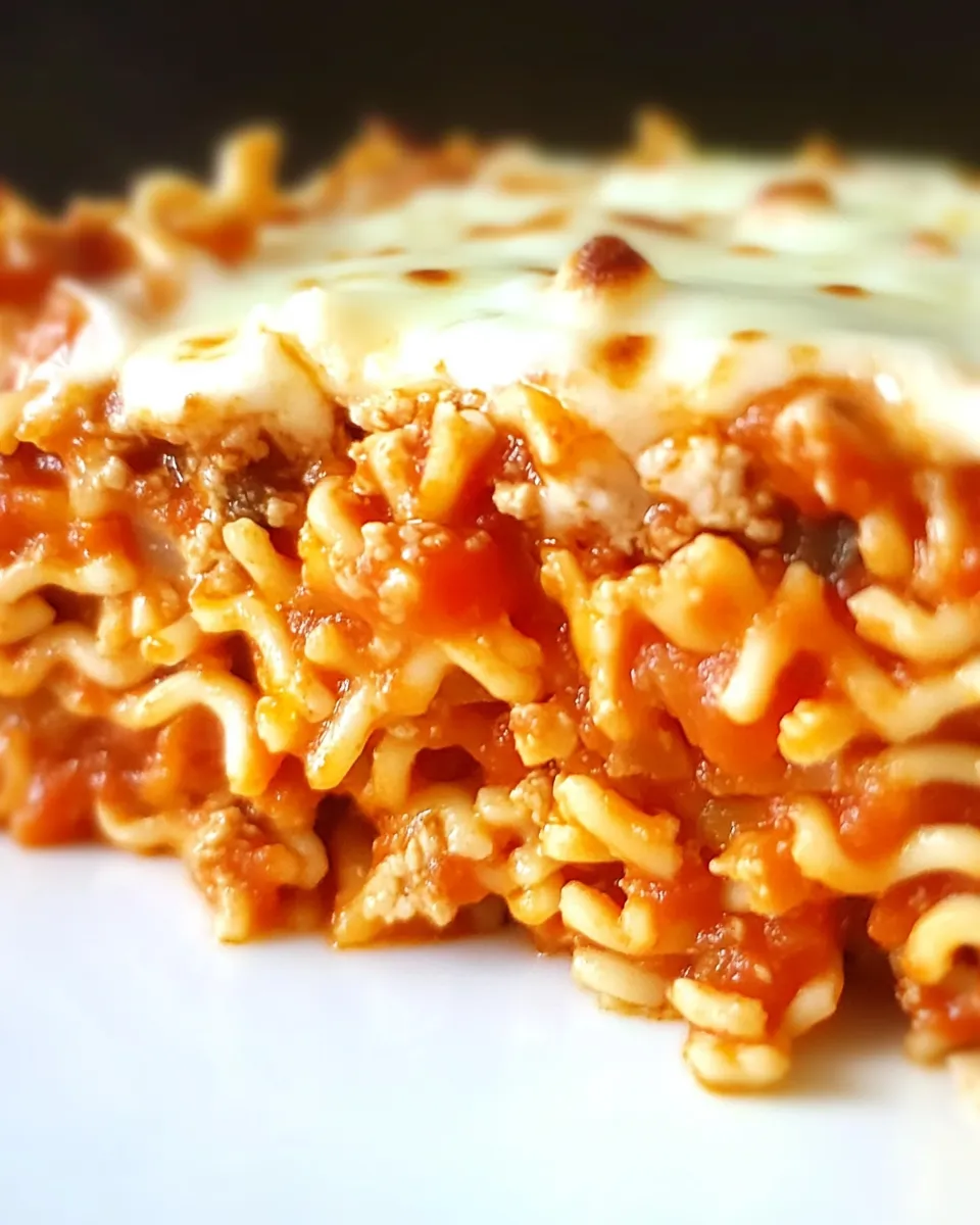 Delicious Ramen Lasagna shot