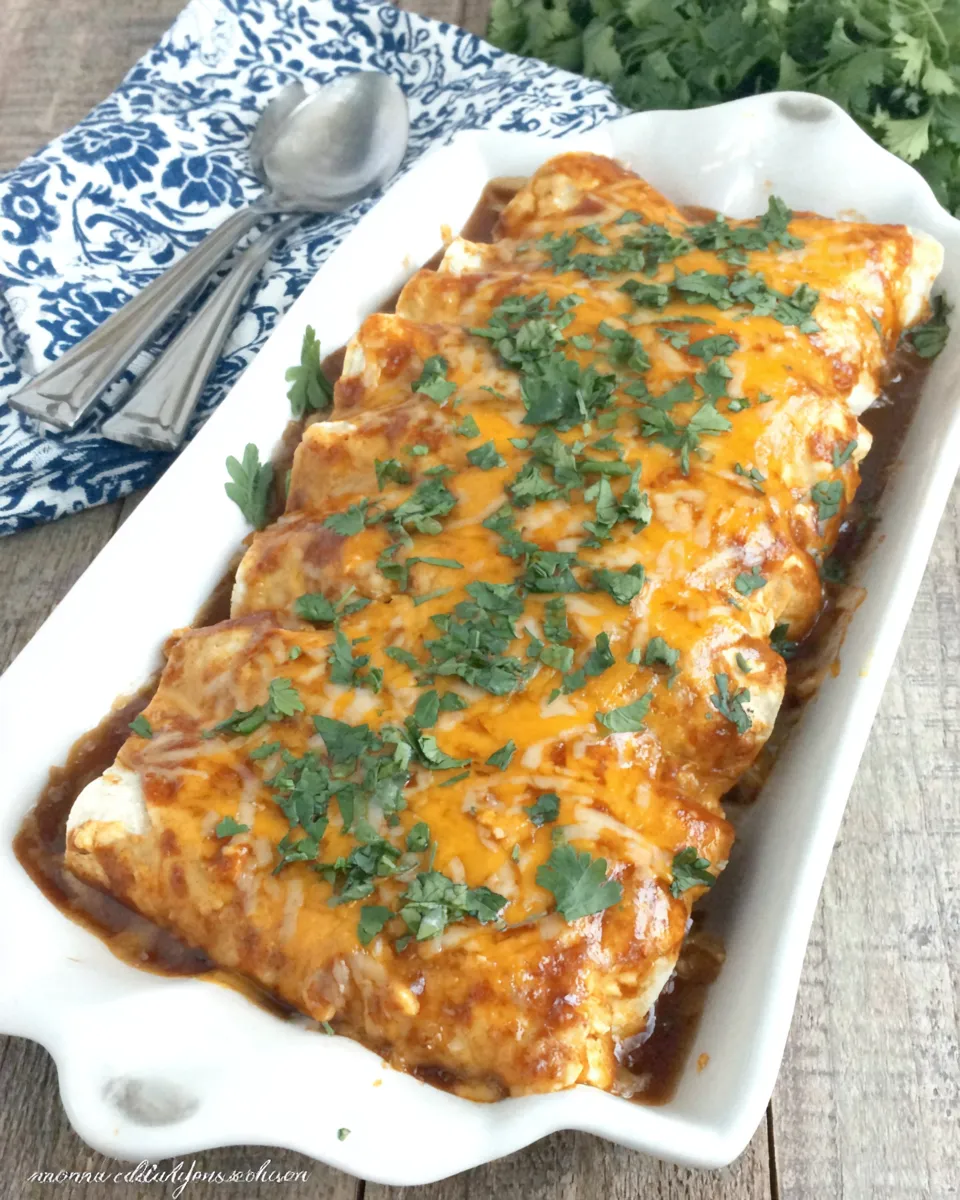 Easy Ranch Chicken Enchiladas food shot