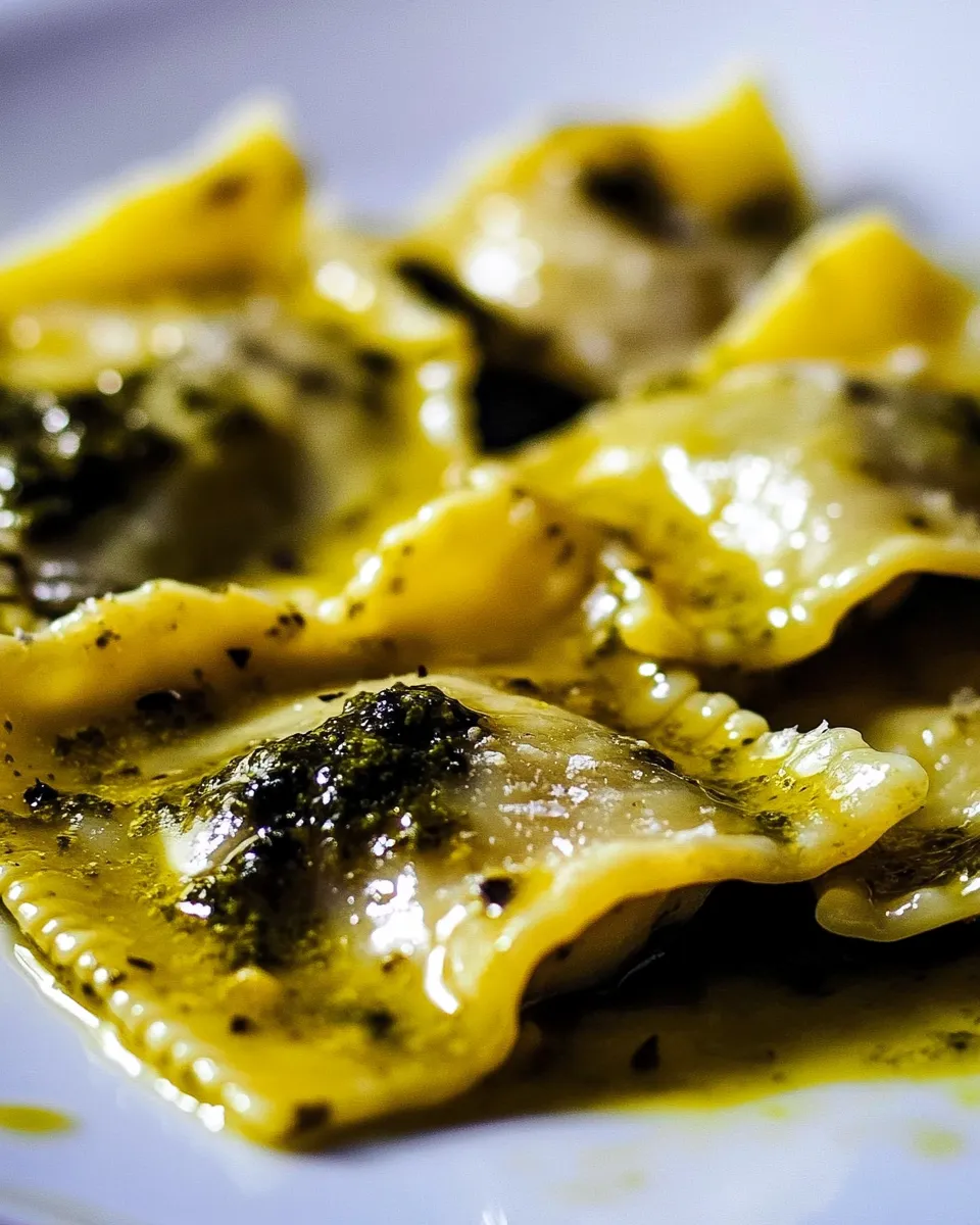 Classic Ravioli with Pesto Sauce Recipe image