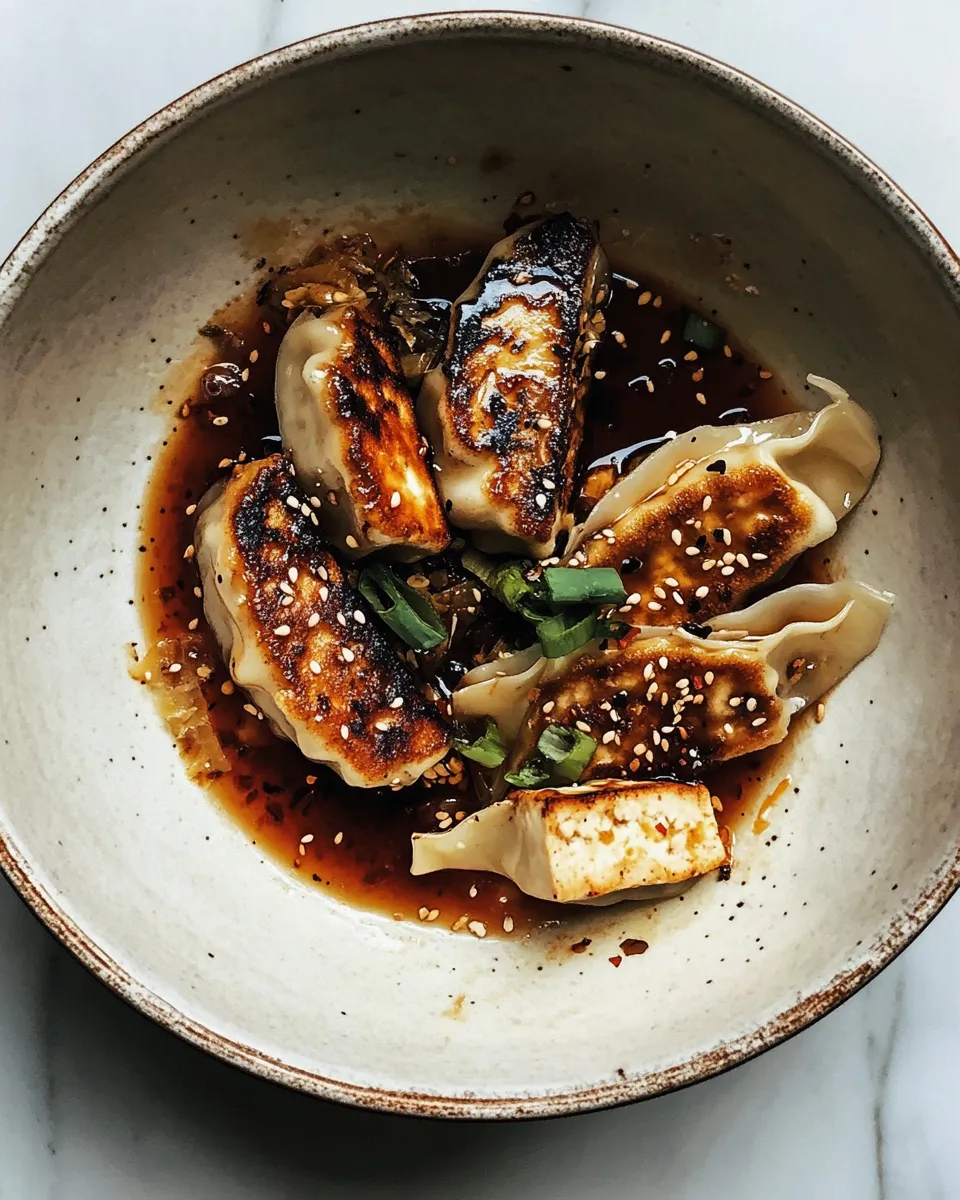 Homemade Red Cabbage Tofu Potstickers photo