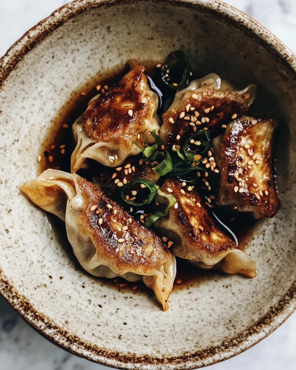 Easy Red Cabbage Tofu Potstickers recipe photo