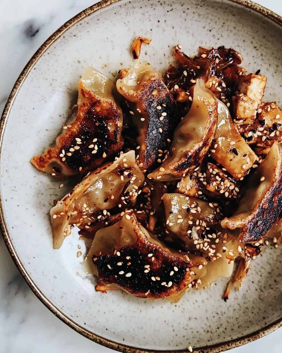 Delicious Red Cabbage Tofu Potstickers dish photo
