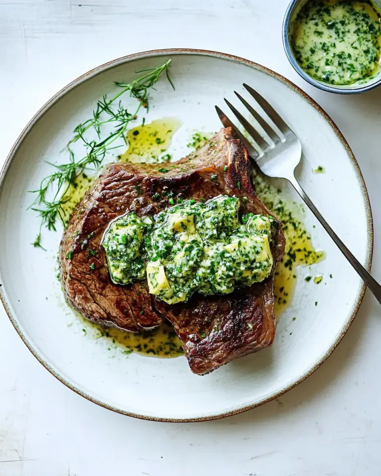 homemade Reverse Seared Steak with Garlic Herb Butter Recipe photo