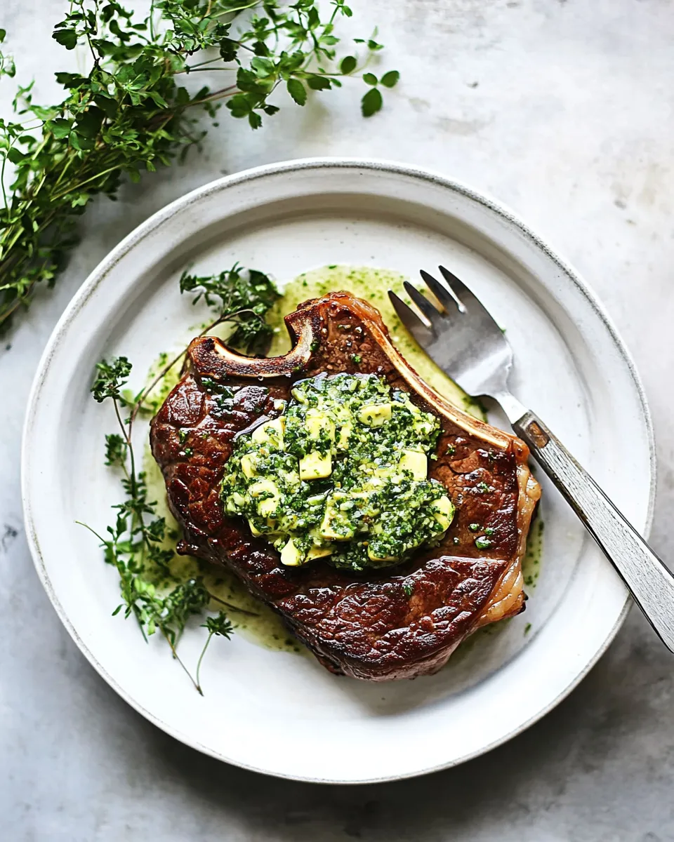 easy Reverse Seared Steak with Garlic Herb Butter Recipe picture