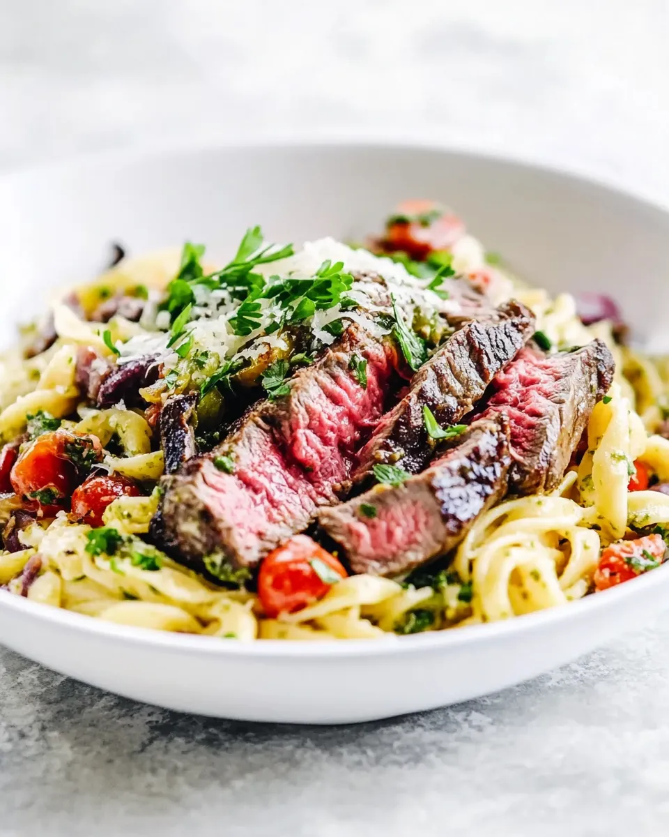 Classic Ribeye Steak Pasta Puttanesca image