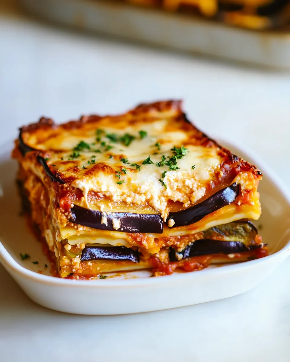 Classic Ricotta and Eggplant Lasagna Recipe image