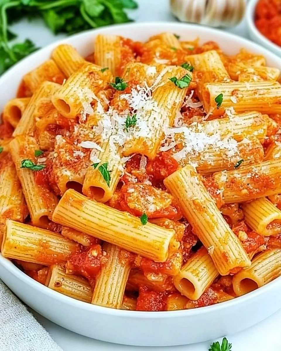 Homemade Rigatoni Arrabbiata photo