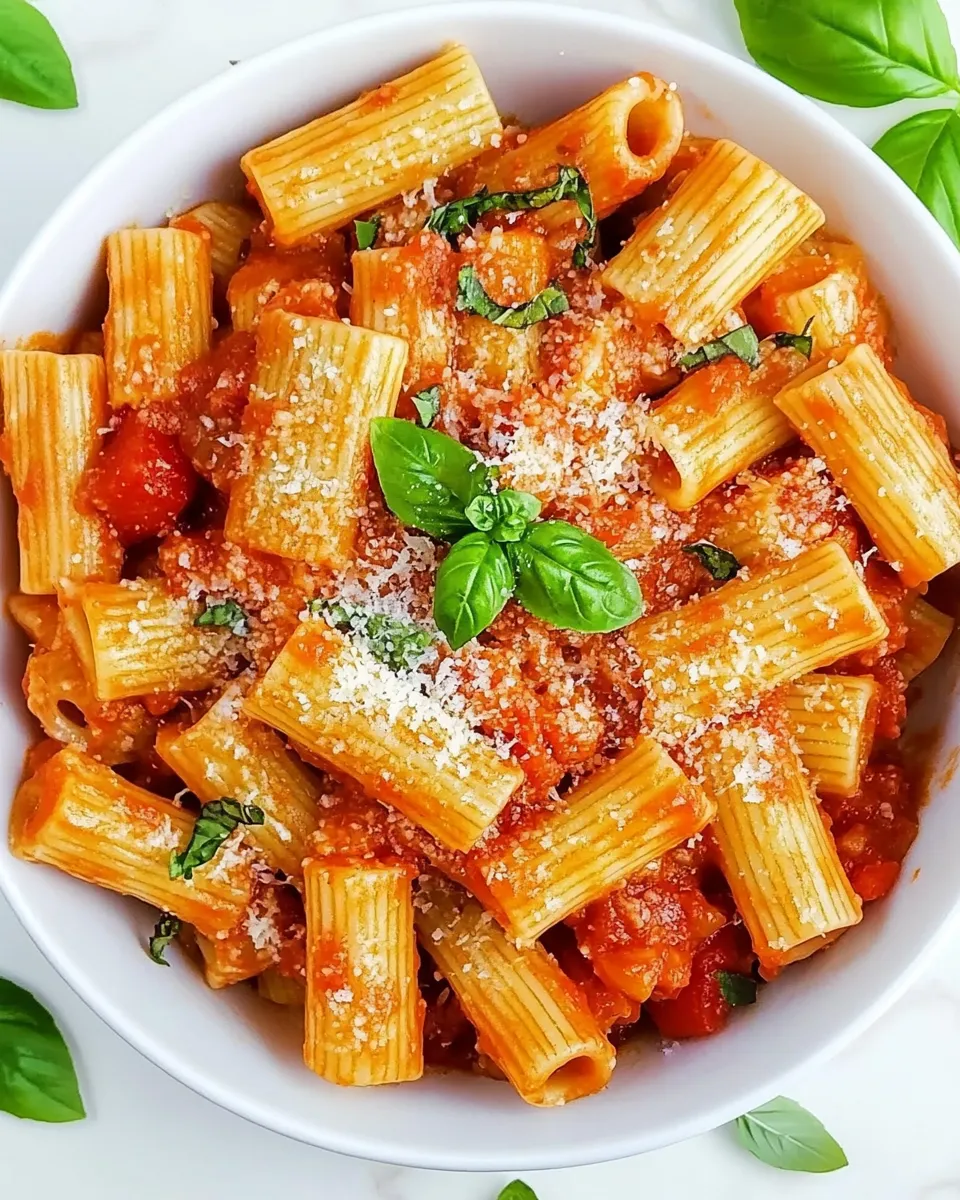 Delicious Rigatoni Arrabbiata dish photo