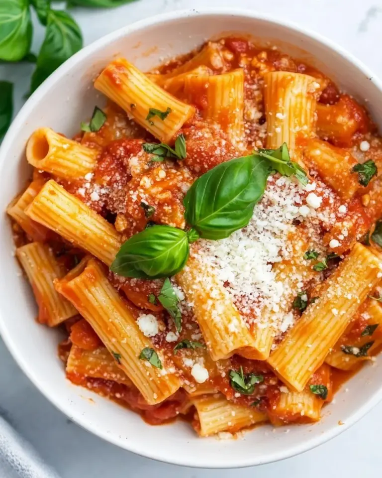 Homemade Rigatoni Pomodoro photo