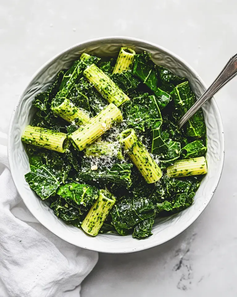 Homemade Rigatoni with Easy Kale Sauce photo