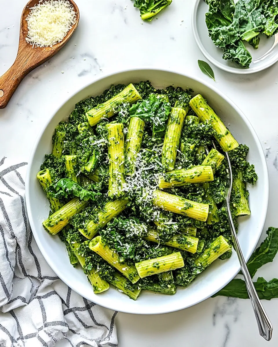 Easy Rigatoni with Easy Kale Sauce recipe photo