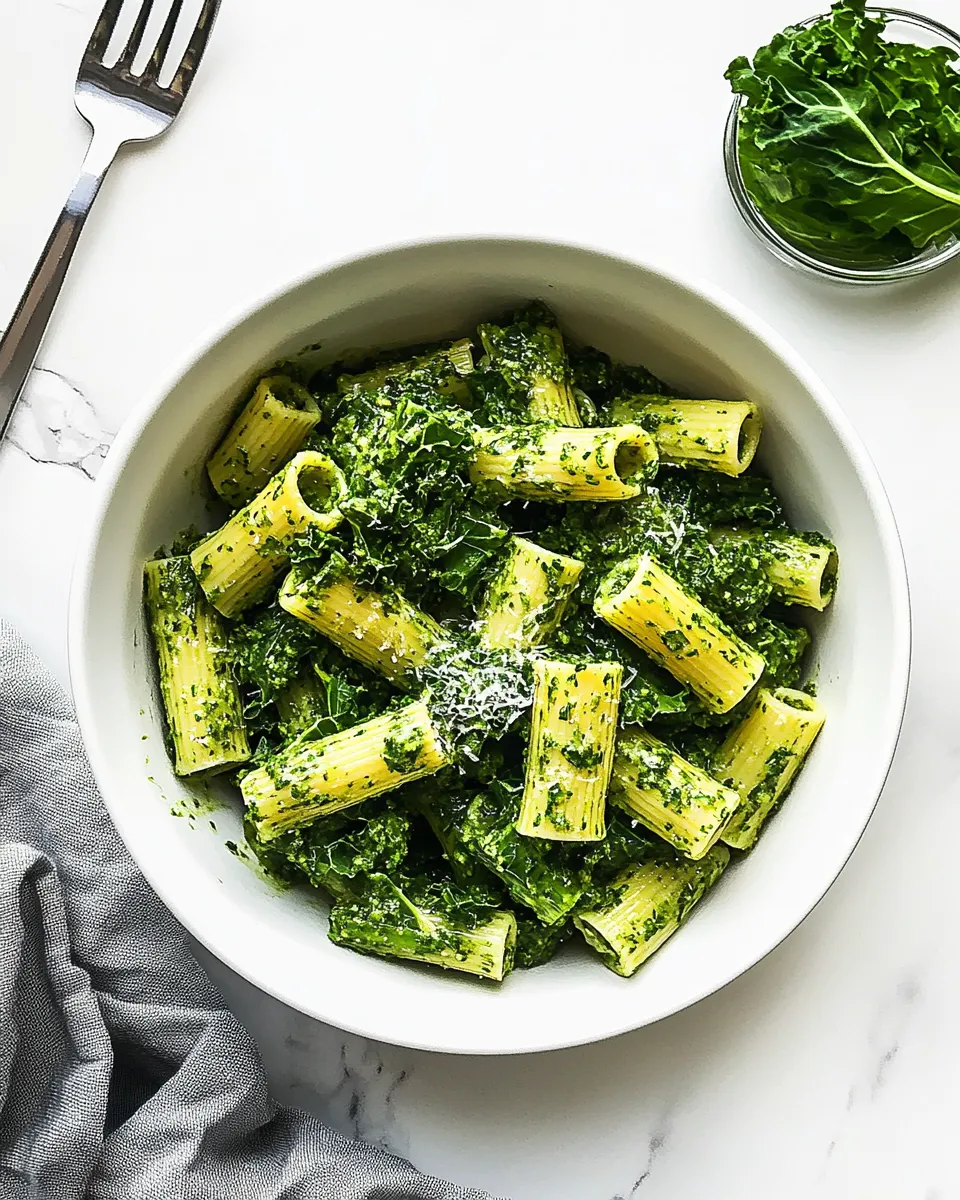 Delicious Rigatoni with Easy Kale Sauce dish photo