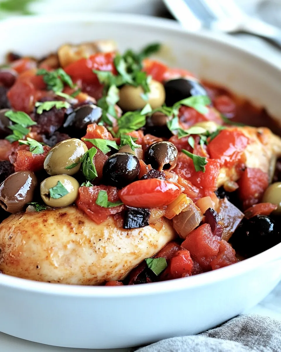 classic Roast Chicken with Tomatoes and Olives Recipe image