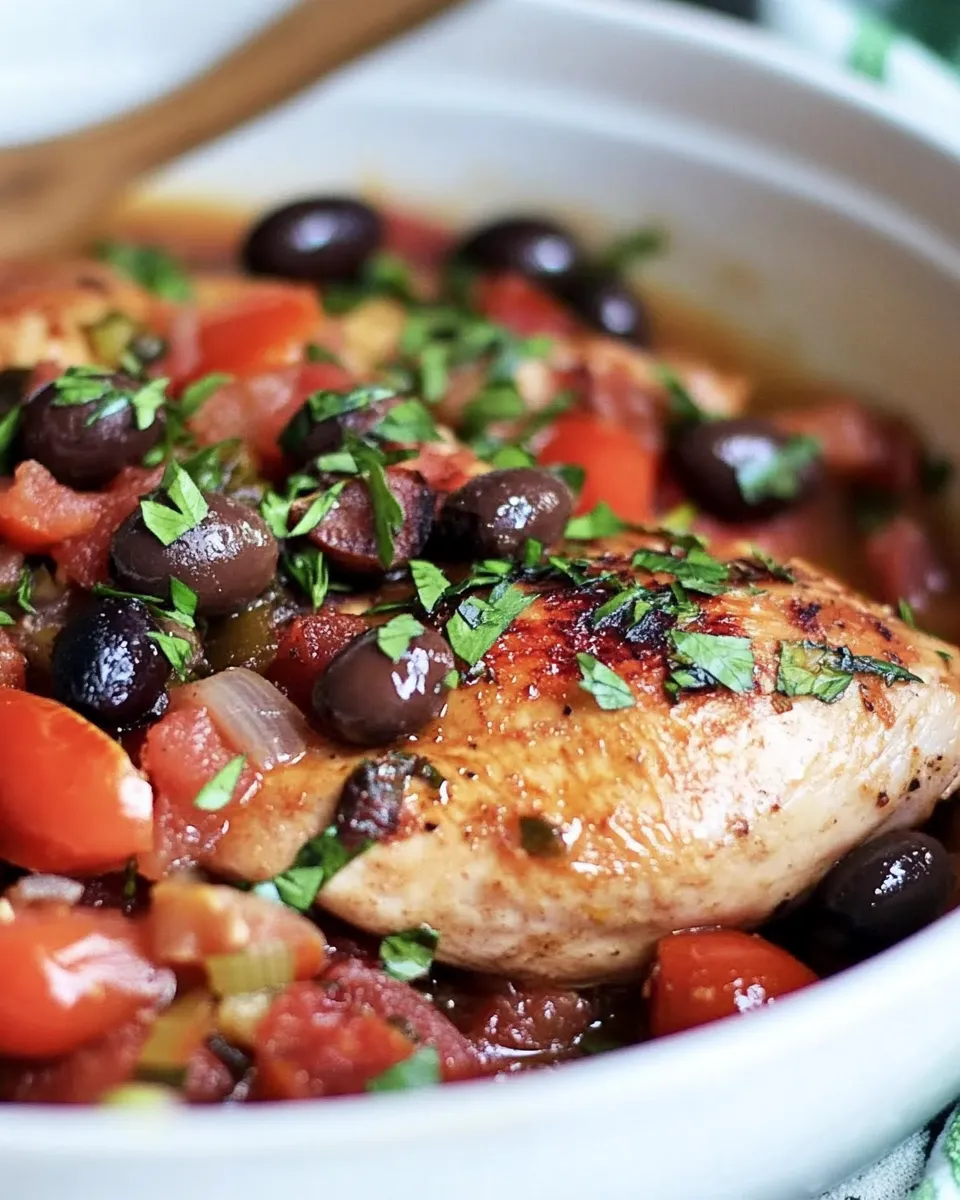 easy Roast Chicken with Tomatoes and Olives Recipe recipe photo