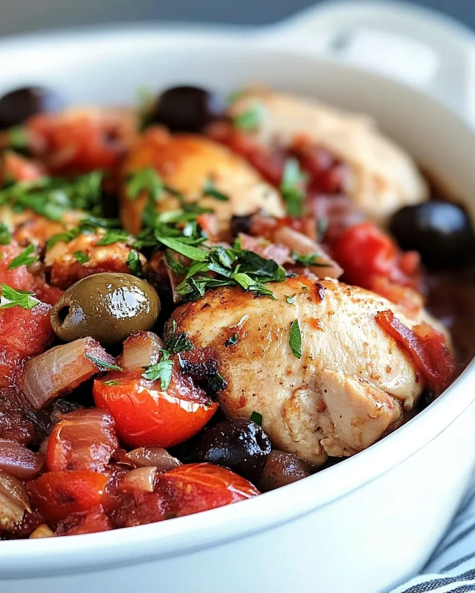 delicious Roast Chicken with Tomatoes and Olives Recipe dish photo