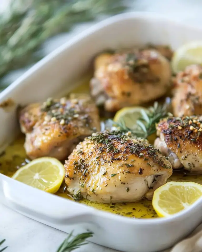 Homemade Roasted Chicken Thighs with Garlic photo