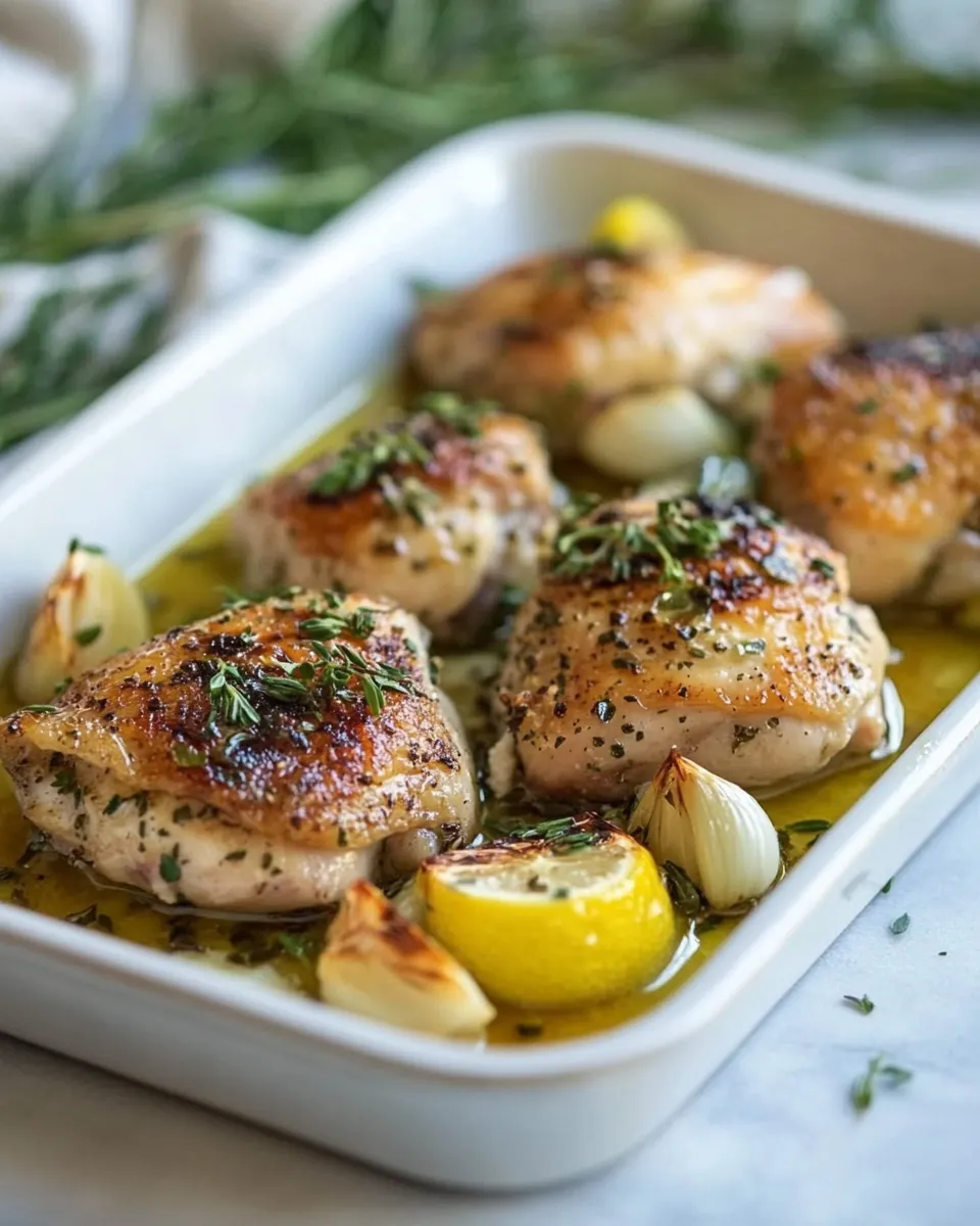 Classic Roasted Chicken Thighs with Garlic image