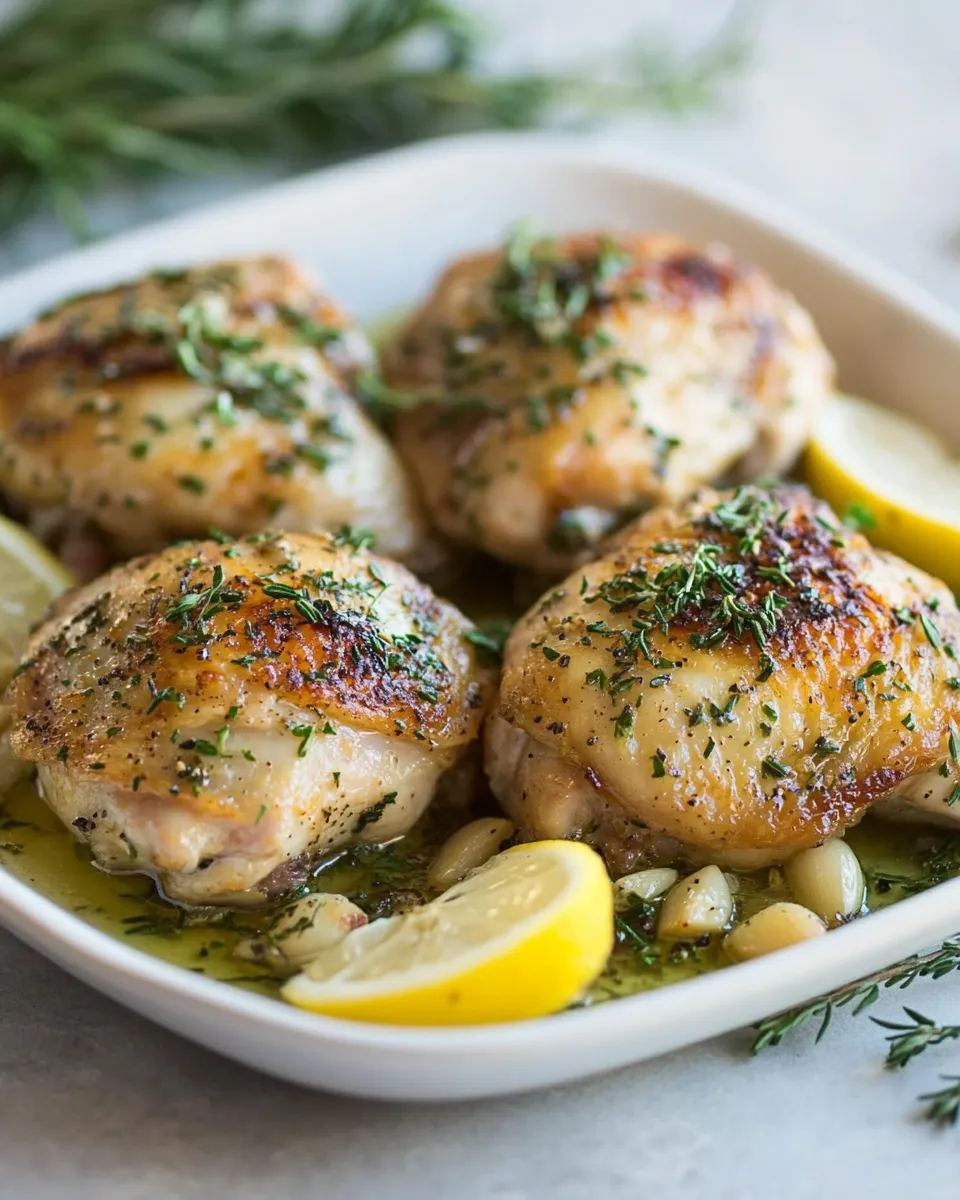 Easy Roasted Chicken Thighs with Garlic picture