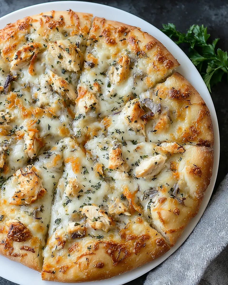 Classic Roasted Garlic Chicken Pizza image