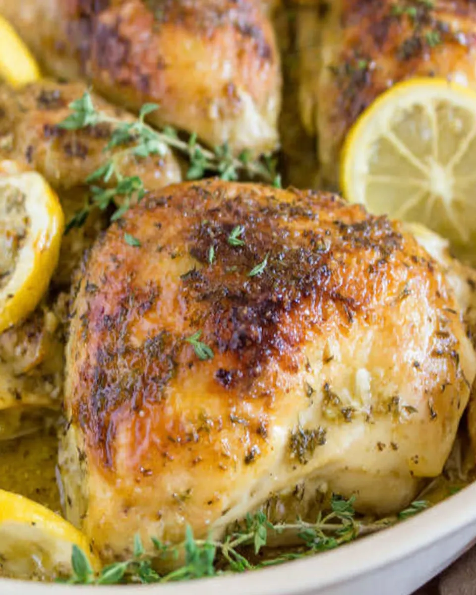 Classic Roasted Lemon Garlic Herb Chicken dish photo