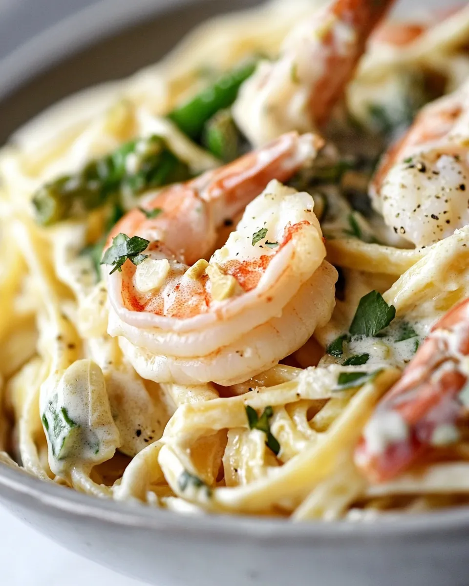 Homemade Roasted Shrimp Fettuccine Alfredo photo