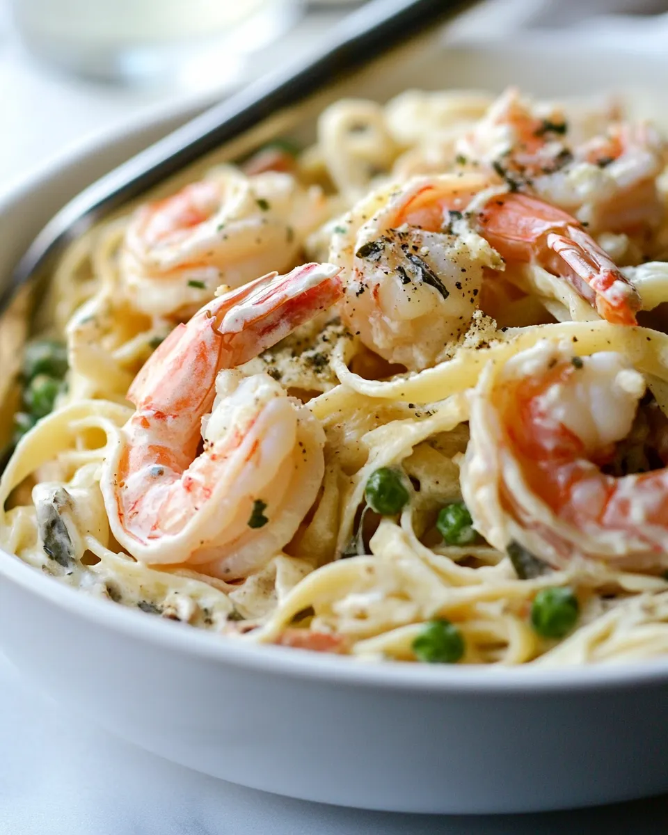 Classic Roasted Shrimp Fettuccine Alfredo image