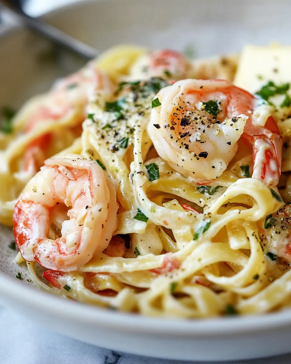 Easy Roasted Shrimp Fettuccine Alfredo recipe photo
