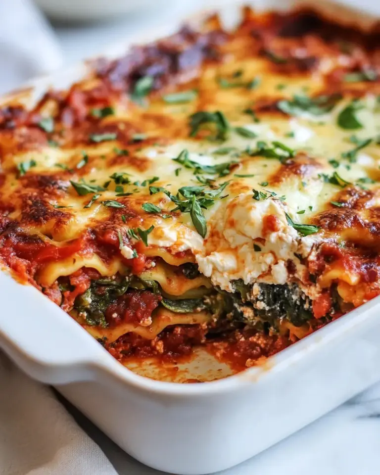 Homemade Roasted Vegetable Lasagna with Burrata. photo