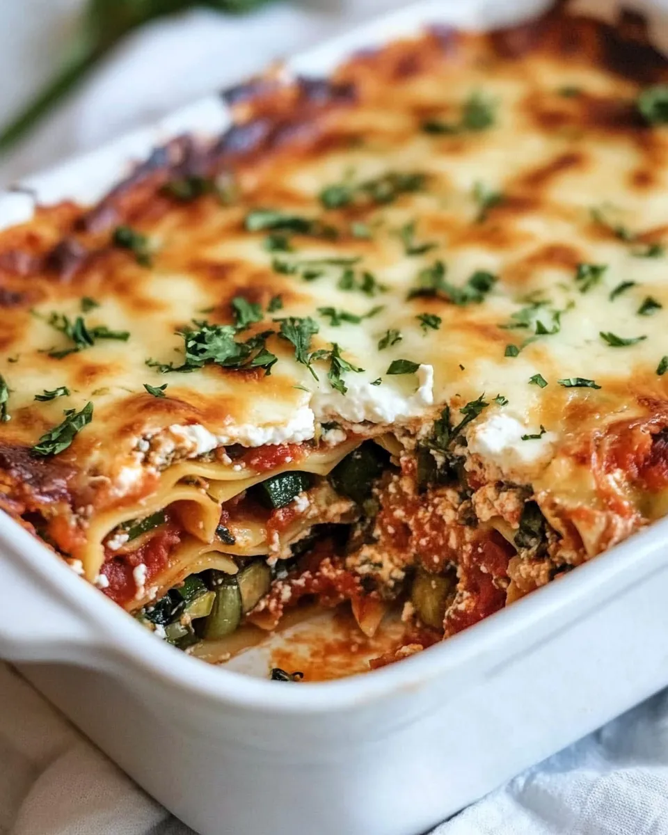 Classic Roasted Vegetable Lasagna with Burrata. image