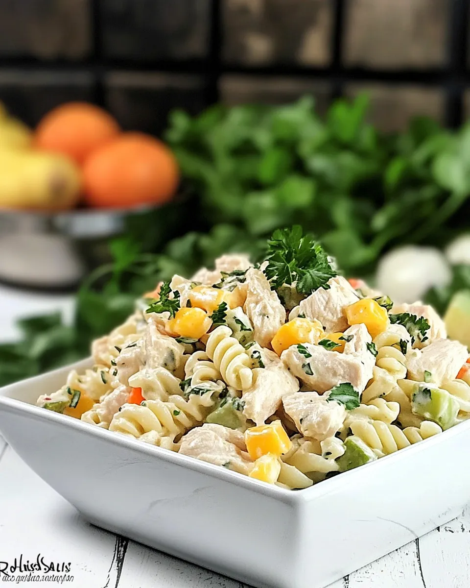 Homemade Rotisserie Chicken Ranch Pasta Salad photo