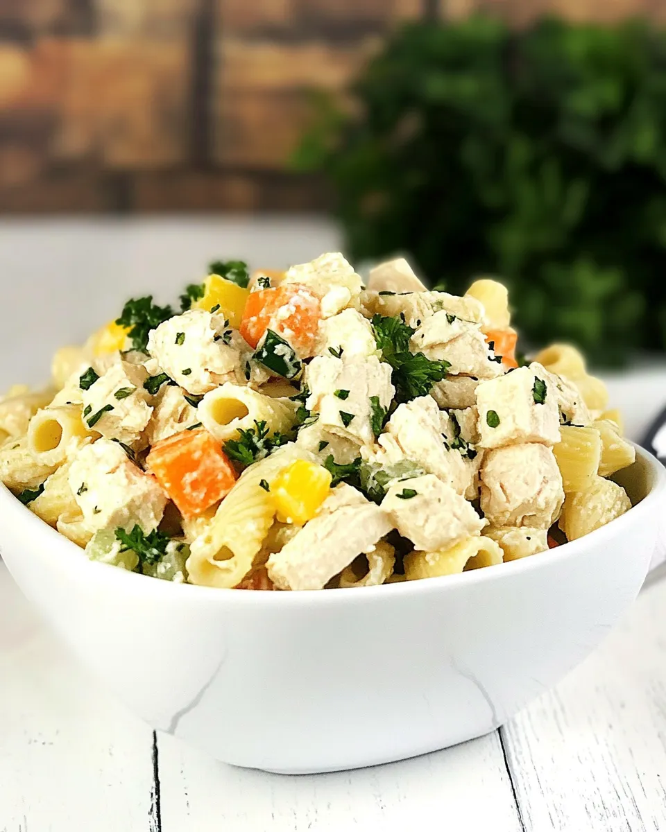 Easy Rotisserie Chicken Ranch Pasta Salad picture