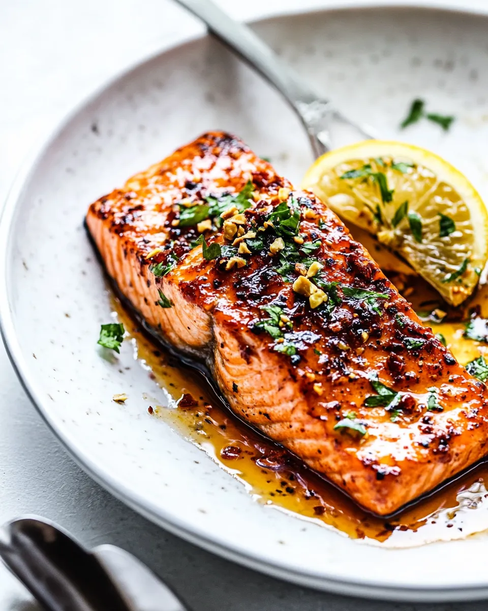 Delicious Salmon Marinade food shot