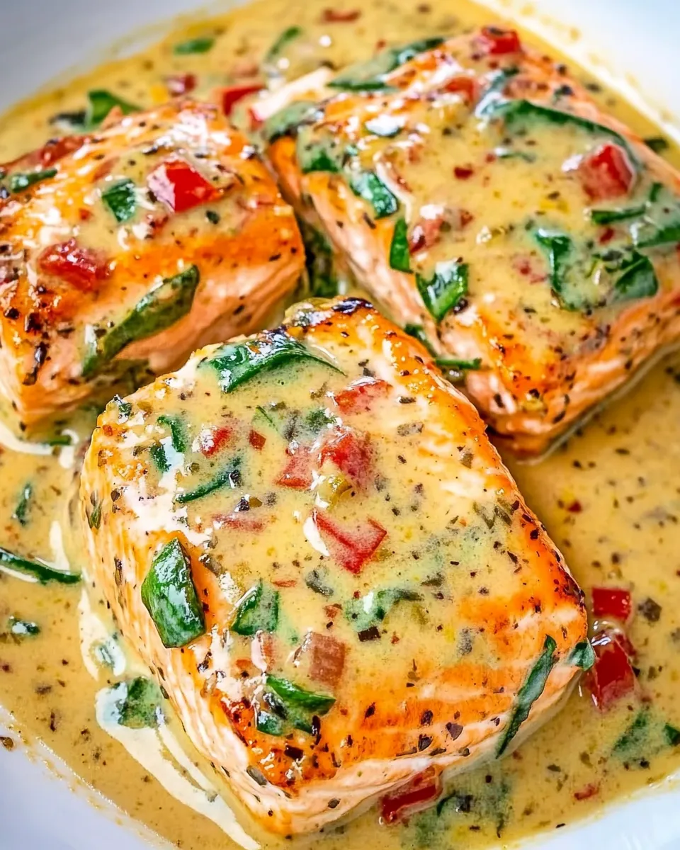Classic Salmon in Roasted Pepper Sauce image
