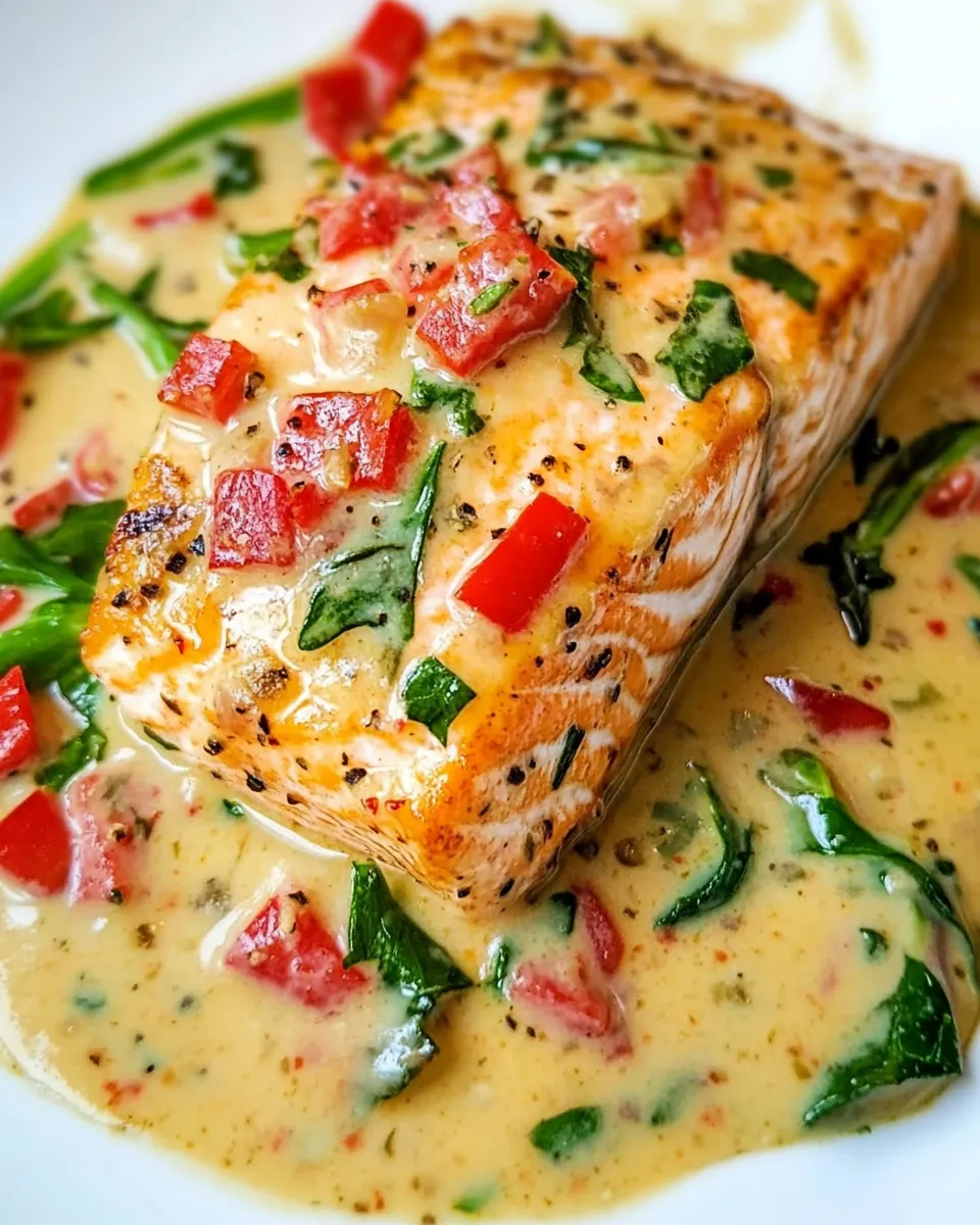 Easy Salmon in Roasted Pepper Sauce recipe photo