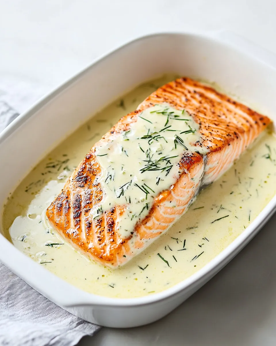 Classic Salmon with Creamy Garlic Dijon Sauce image