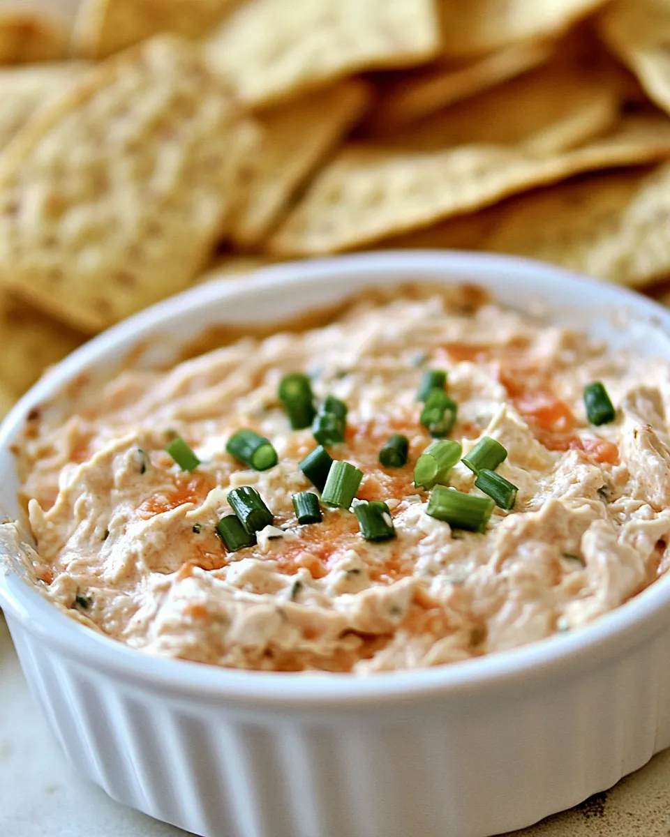 Easy Salsa Ranch Chicken Dip plate image
