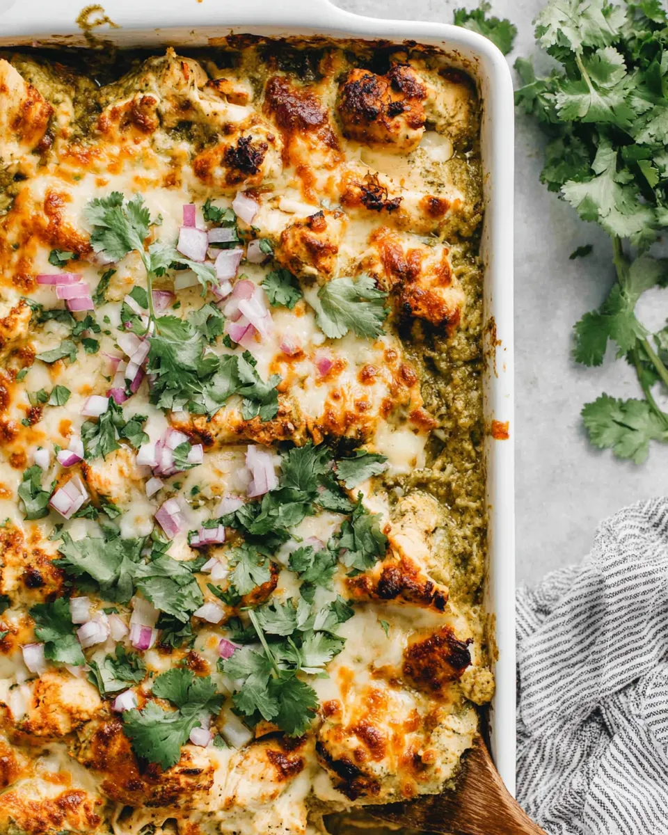 Easy Salsa Verde Chicken Casserole recipe photo