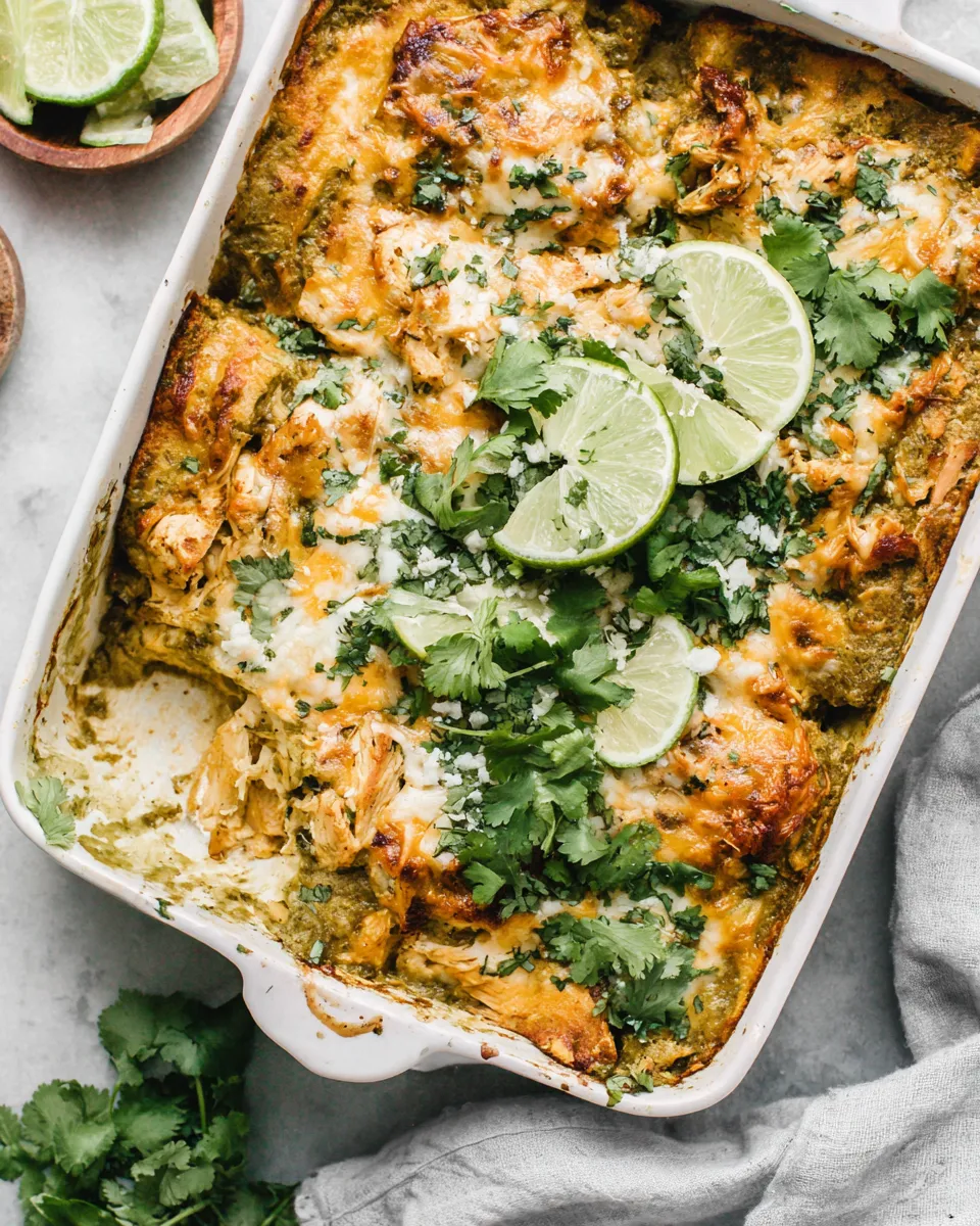 Delicious Salsa Verde Chicken Casserole dish photo