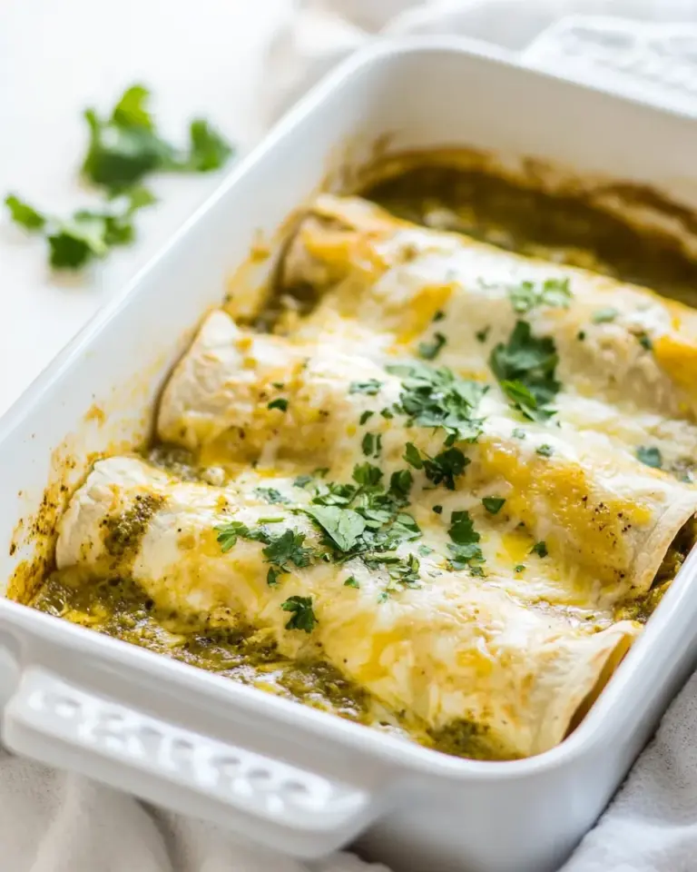 Homemade Salsa Verde Chicken Enchiladas photo