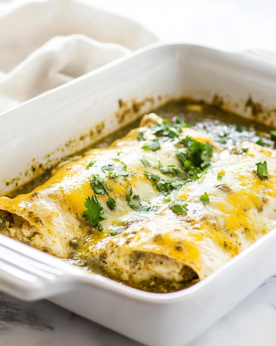 Classic Salsa Verde Chicken Enchiladas image
